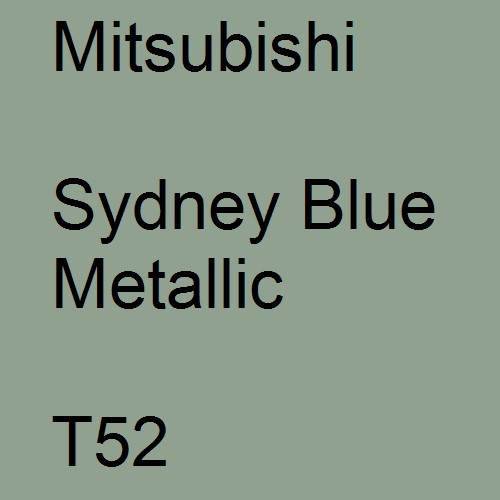 Mitsubishi, Sydney Blue Metallic, T52.